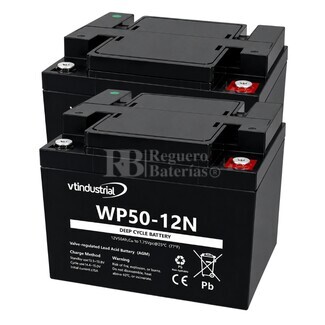2 Bater�as WP50-12N | AGM 12 Voltios 50 Amperios VT